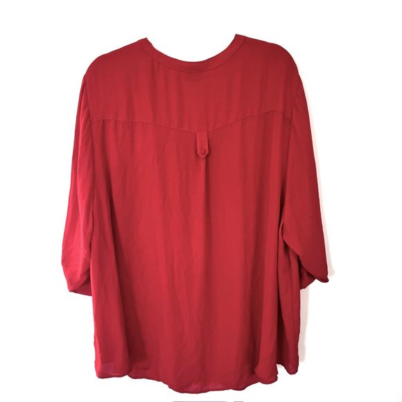 Torrid Red Harper Pullover Tunic Top Blouse - Plus Size 4 - Picture 2 of 8